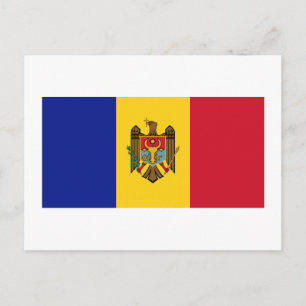 Moldau-Flagge Postkarte