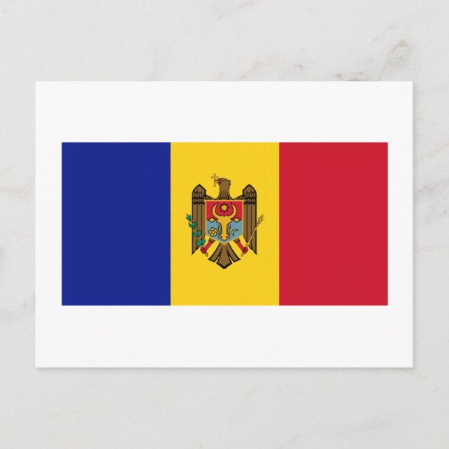 Moldau-Flagge Postkarte (Vorderseite)
