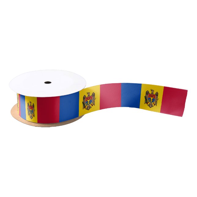 Moldau-Flagge Satinband (Spule)