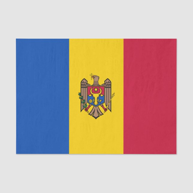 Moldau-Flagge Seidenpapier (Vorderseite)