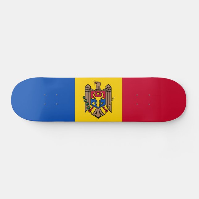 Moldau-Flagge Skateboard (Horizontal)