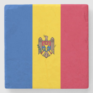 Moldau-Flagge Steinuntersetzer