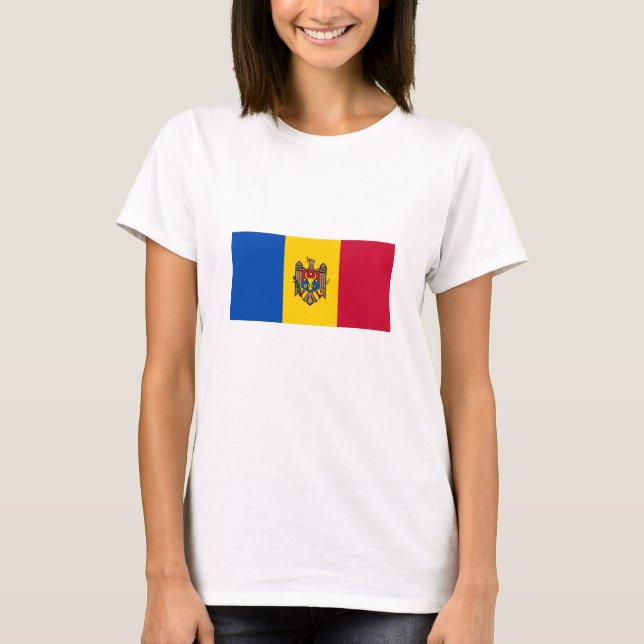 Moldau-Flagge T-Shirt (Vorderseite)