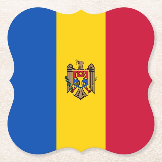 Moldau-Flagge Untersetzer (Vorderseite)