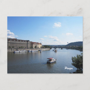 Moldau Fluss, Prag Postkarte