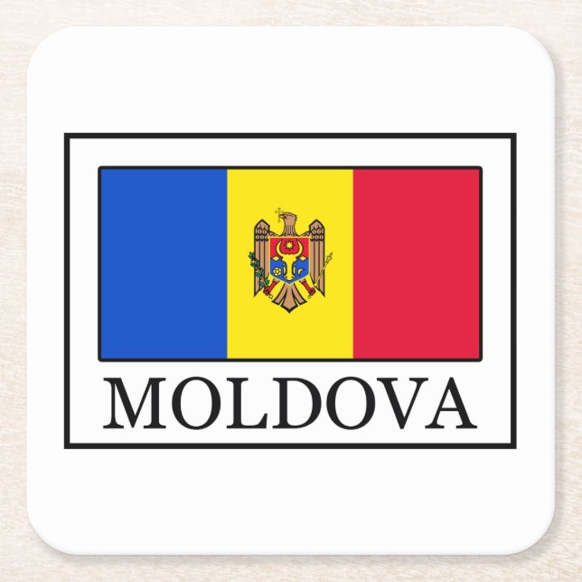 Moldau Rechteckiger Pappuntersetzer (Vorderseite)