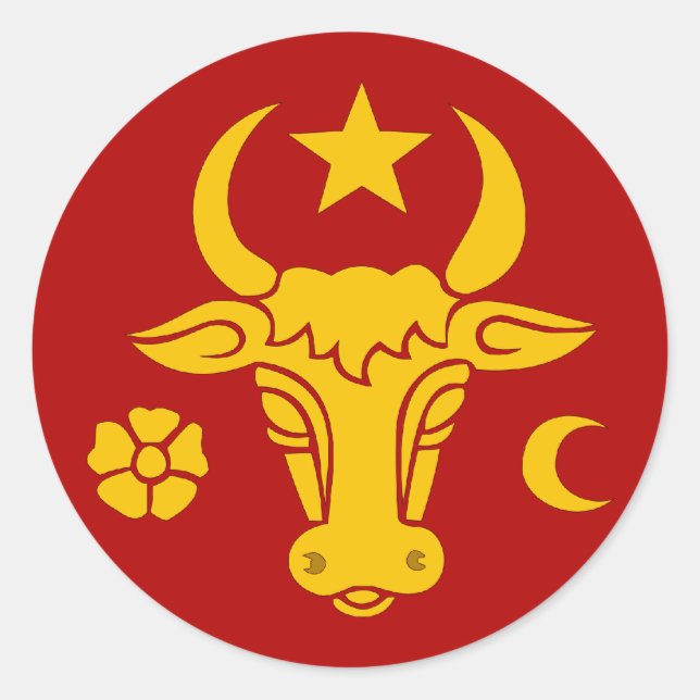 Moldau Runder Aufkleber (Vorderseite)