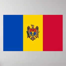 Moldauflagge Poster