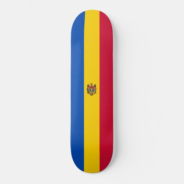 Moldauflagge Skateboard (Vorderseite)