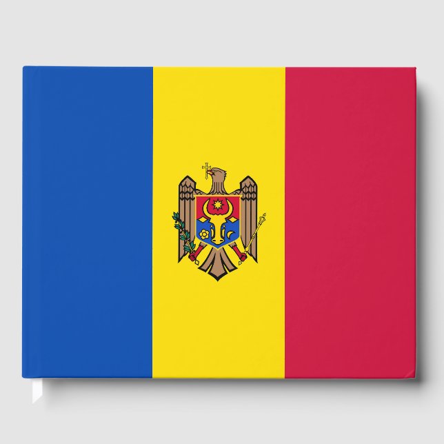 Moldawien-Flagge Gästebuch (Vorderseite)