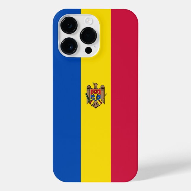 Moldawien-Flagge iPhone 14 Pro Max Hülle (Rückseite)