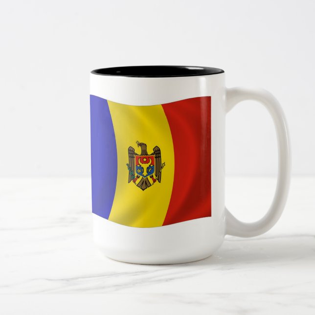Moldawien Flagge Tasse (Rechts)