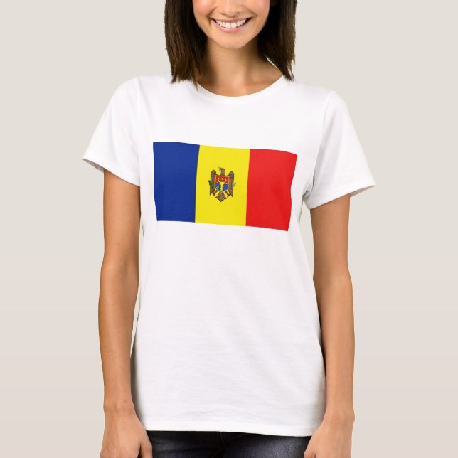 Moldawien-Flagge x Karte T - Shirt (Vorderseite)