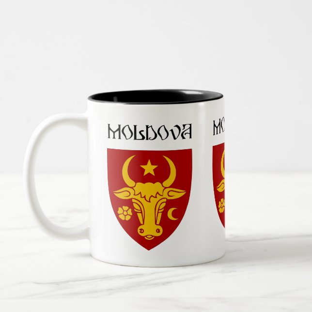 Moldawisches Wappen Zweifarbige Tasse (Links)