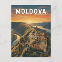Moldova Illustration Reise Kunst Vintage