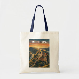Moldova Illustration Reise Kunst Vintage Tragetasche