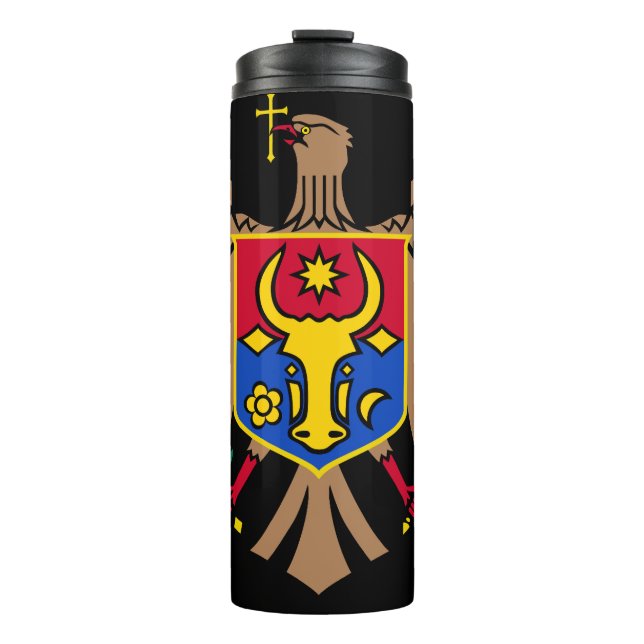 MOLDOVA Special Geschenk Schwarz Tourist Classic Thermosbecher (Vorderseite)