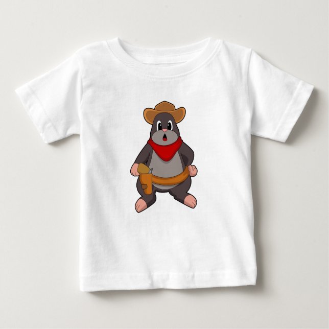 Mole als Cowboy Baby T-shirt (Vorderseite)