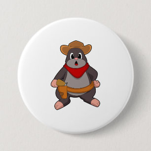 Mole als Cowboy Button