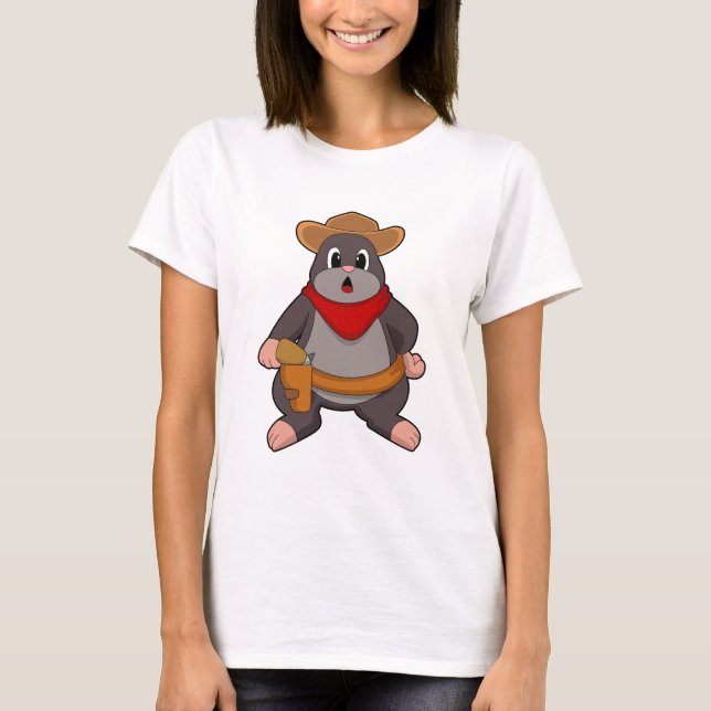 Mole als Cowboy T-Shirt (Vorderseite)