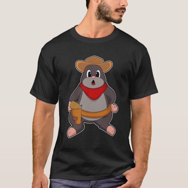 Mole as Cowboy T-Shirt (Vorderseite)
