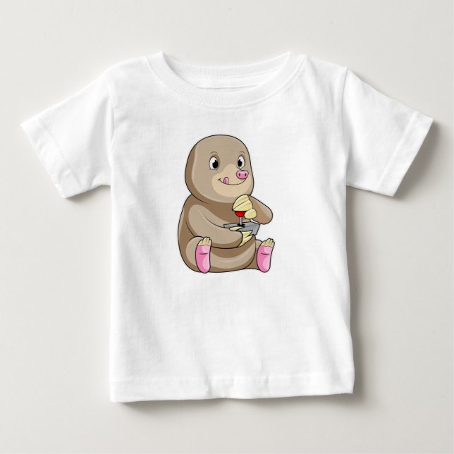 Mole as Gamer mit Joystick Baby T-shirt (Vorderseite)