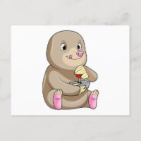 Mole as Gamer mit Joystick