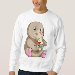Mole as Gamer mit Joystick Sweatshirt