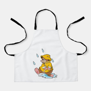 Mole at Rain with Raindrops Schürze