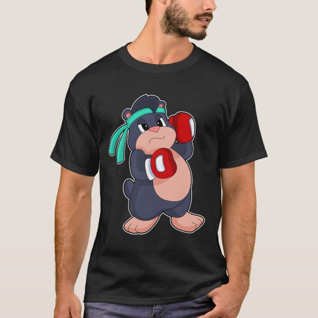 Mole Boxer Boxhandschuhe T-Shirt (Vorderseite)