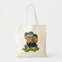 Mole comme randonneur avec sac à dos