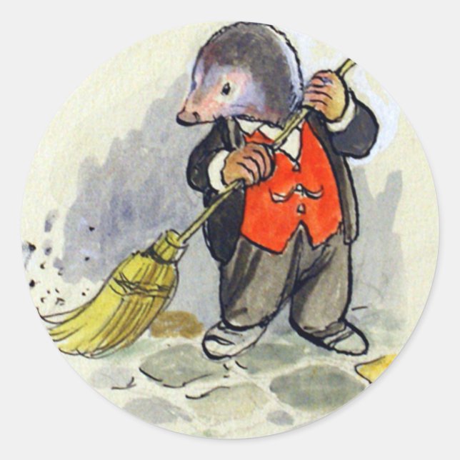 Mole - Frühlingsreinigung im Wind im Wilden Runder Aufkleber (Vorderseite)