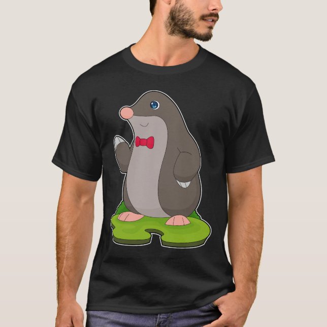Mole Gentleman Bow Krawatte T-Shirt (Vorderseite)