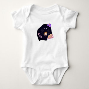 Mole-Jersey-Bodysuit, weiß Baby Strampler