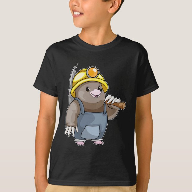 Mole Miner Pickaxe Mining T-Shirt (Vorderseite)