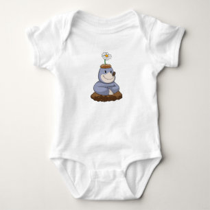 Mole mit Daisy-Blume Baby Strampler