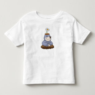Mole mit Daisy-Blume Kleinkind T-shirt