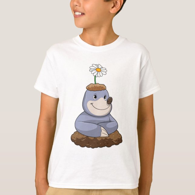 Mole mit Daisy-Blume T-Shirt (Vorderseite)