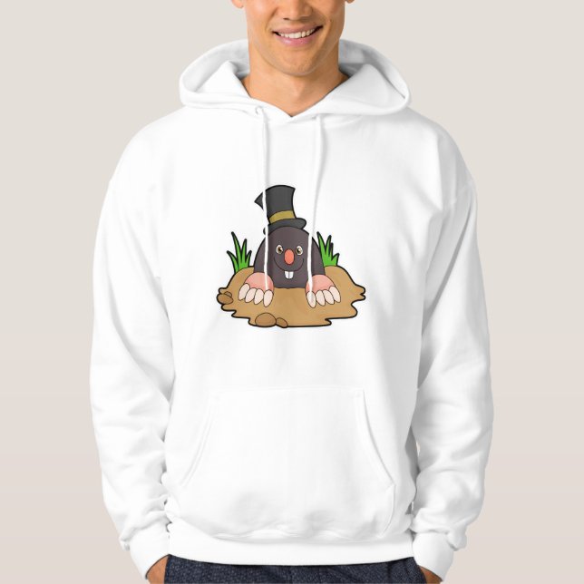 Mole mit Molehill & Hat Hoodie (Vorderseite)