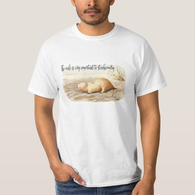 Mole-Stöchiometrie-Chemie-Zitat-Wissenschafts-Spaß T-Shirt (Vorderseite)