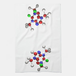Molecule 3-D Rendering Handtuch