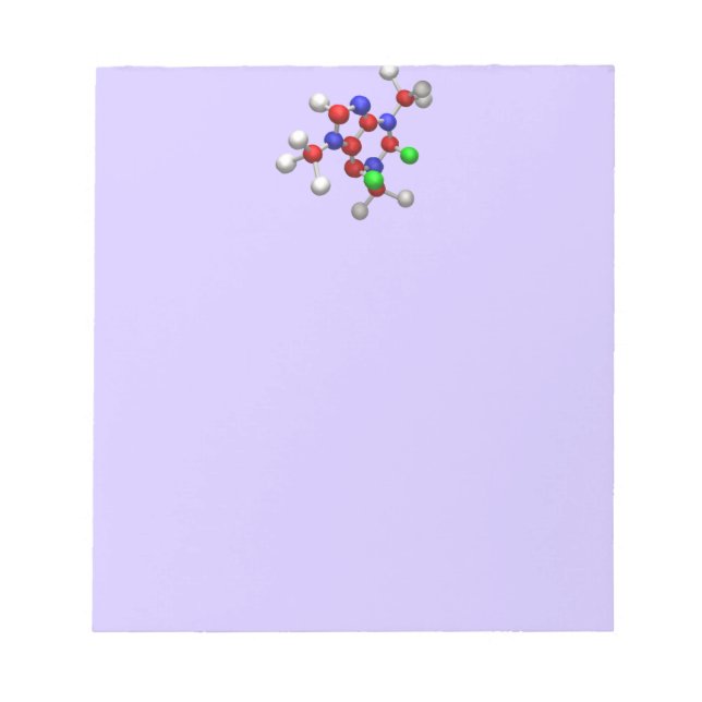 Molecule 3-D Rendering Notizblock (Vorderseite)