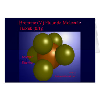 Molécule de fluorure du brome (v) (carte)