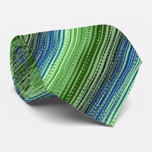 Molecule Variegated Striped Kelly & Navy zweiseiti Krawatte