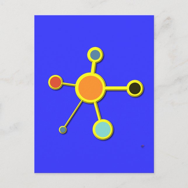 Molekül in 3D Postkarte (Vorderseite)