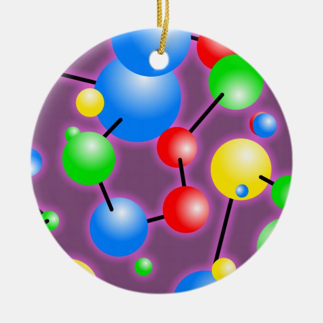 Molekül-Tapete Keramik Ornament (Vorne)