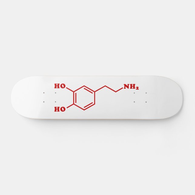 Molekulare chemische Formel für Dopamin Skateboard (Horizontal)
