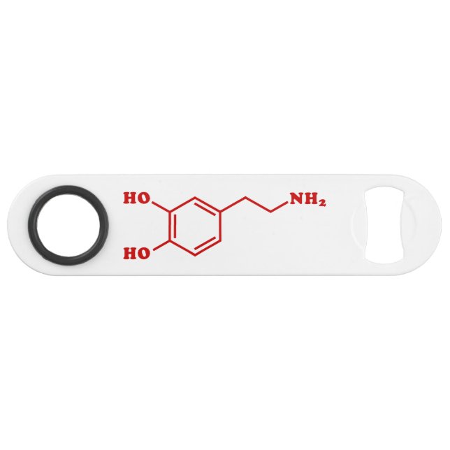 Molekulare chemische Formel für Dopamin Speed Flaschenöffner (Vorderseite (Horizontal))