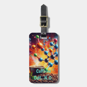 Molekulare Koffeinstruktur - Art-Kaffee der Wissen Gepäckanhänger