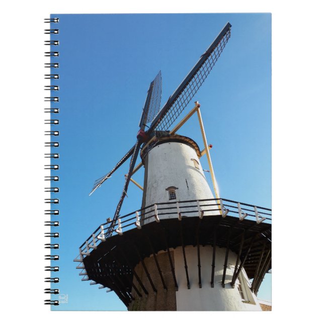 Molen in Nederland in Willemstad. Notizblock (Vorderseite)